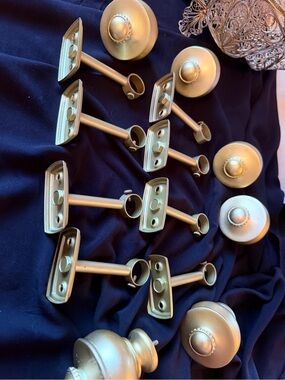 All You Need Are The Rods 3 Pairs of Finals 8 Gold  Brackets Drape/Curtain